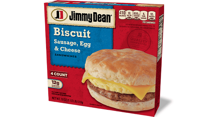 Jimmy Dean Sausage, Egg & Cheese Biscuit Sandwiches