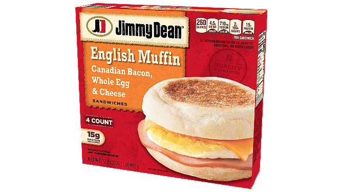 Jimmy Dean Canadian Bacon, Whole Egg & Cheese English Muffin