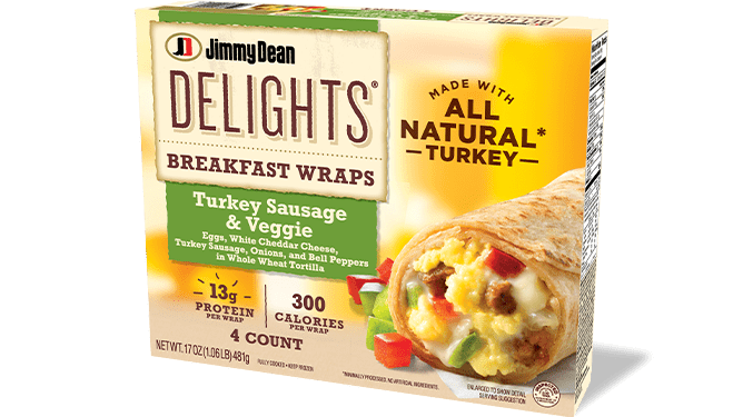 Jimmy Dean Delights Turkey Sausage & Veggie Breakfast Wraps