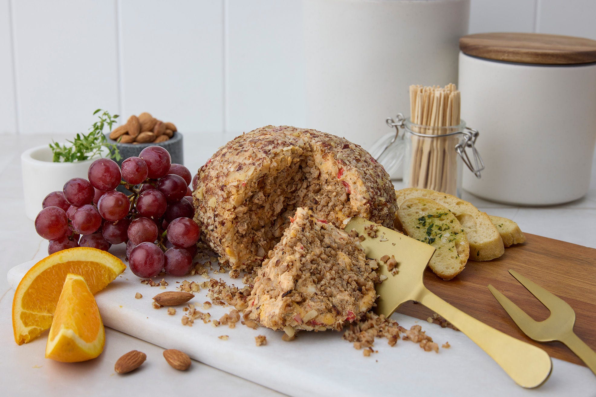 Jimmy Dean pimento cheese ball with turkey sausage