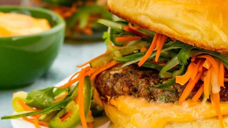 Sausage Bahn Mi Burgers