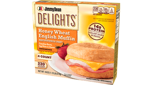 Delights Honey Wheat English Muffin Sandwiches