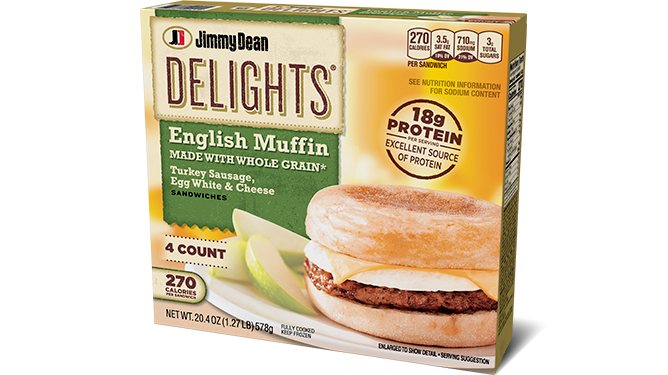 Delights Turkey Sausage, Egg White & Cheese English Muffin