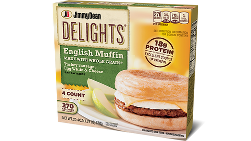 Delights Turkey Sausage, Egg White & Cheese English Muffin