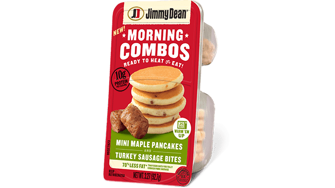 Jimmy Dean Mini Maple Pancakes and Turkey Sausage Bites Morning Combos