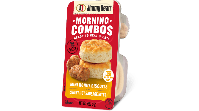 Jimmy Dean Mini Honey Biscuits and Sweet Hot Sausage Bites Morning Combos