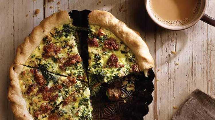 Sausage and Spinach Quiche