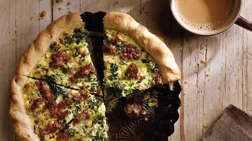 Sausage and Spinach Quiche