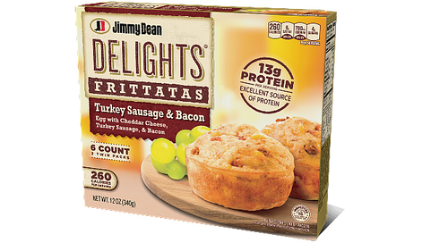 Delights Turkey Sausage and Bacon Frittatas