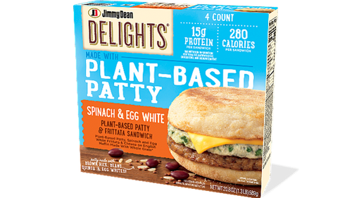 Delights Plant-Based Patty, Spinach & Egg White Sandwich