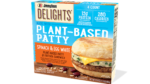 Delights Spinach & Egg White Plant-Based Patty & Frittata Sandwich