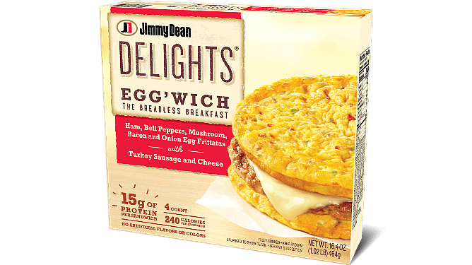 Jimmy Dean Delights Turkey Sausage and Cheese Ham Egg'wich