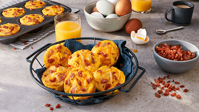 Bacon, Cheddar and Potato Frittata Muffins