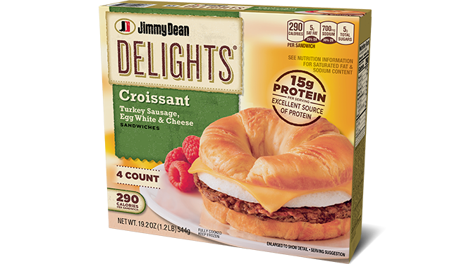 Delights Turkey Sausage Croissant Breakfast Sandwich