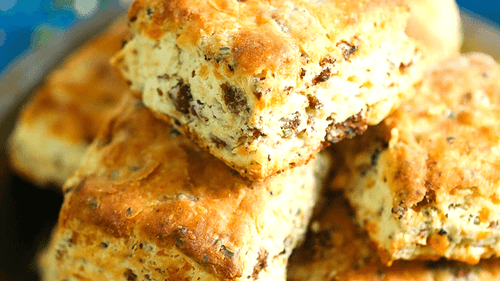 Loaded Biscuits: Sausage and Cheese Recipe