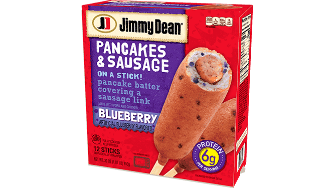 Jimmy Dean Blueberry Pancakes & Sausage On a Stick!
