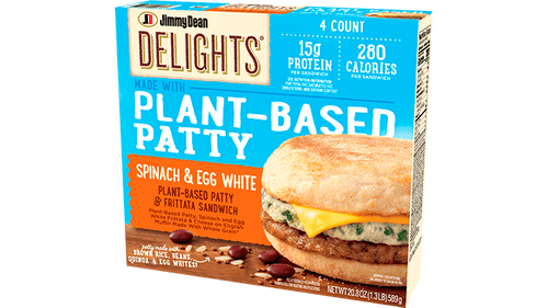 Delights Spinach & Egg White Plant-Based Patty & Frittata Sandwich