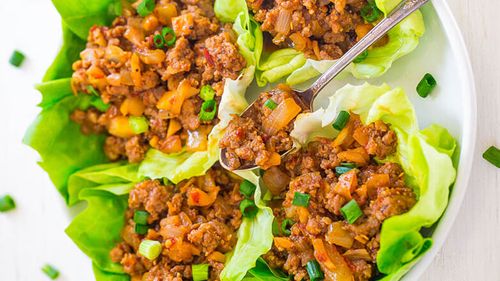 Spicy Pork Lettuce Wraps