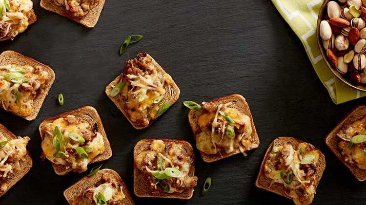 Open-Face Sausage Snacks