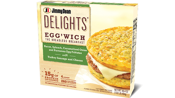Jimmy Dean Delights Bacon, Spinach, & Turkey Sausage Egg'wich