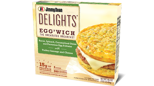 Delights Bacon, Spinach, & Turkey Sausage Egg'wich