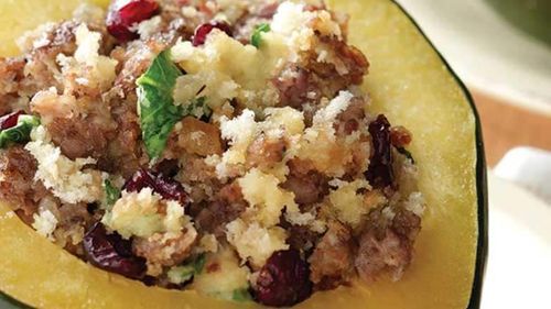 Sausage-Stuffed Acorn Squash