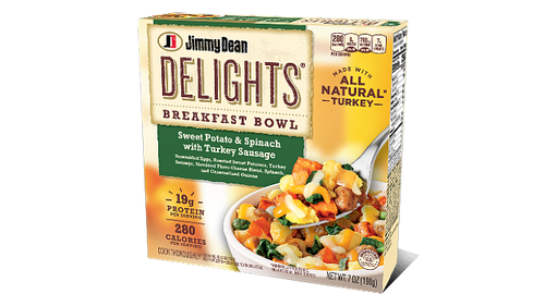 Delights Sweet Potato & Spinach with Turkey Sausage Breakfast Bowl