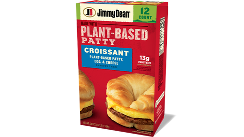 Plant-Based Patty Croissant Breakfast Sandwich