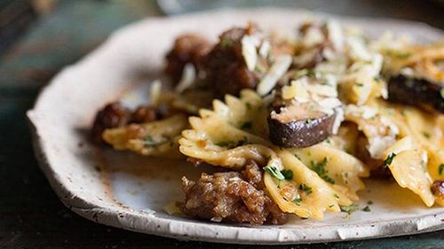 Sausage and Mushroom Pasta Bake