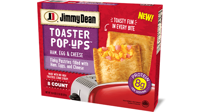 Pastries　Dean®　Jimmy　Dean®　Egg　Ham,　Jimmy　Cheese　Pop-Ups　Toaster　Brand
