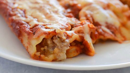 Sausage Stuffed Manicotti