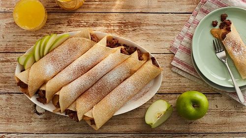 Sausage and Apple Crepes