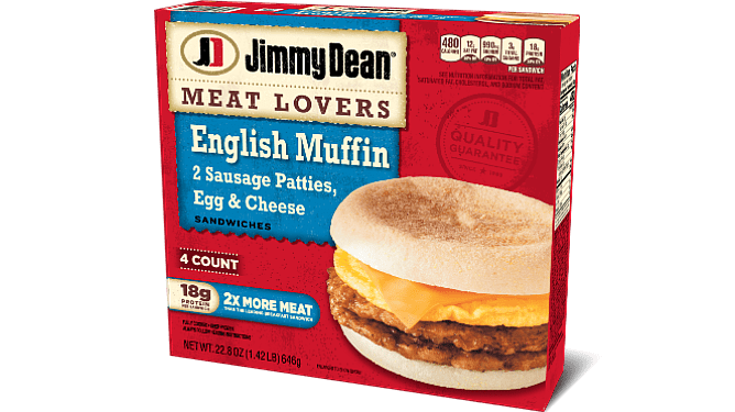 Jimmy Dean Meat Lovers Muffin Sandwiches