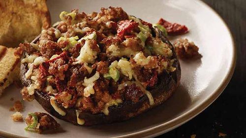 Sausage Stuffed Portobello Mushrooms