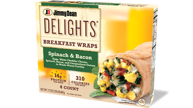 Jimmy Dean Delights Spinach & Bacon Breakfast Wraps