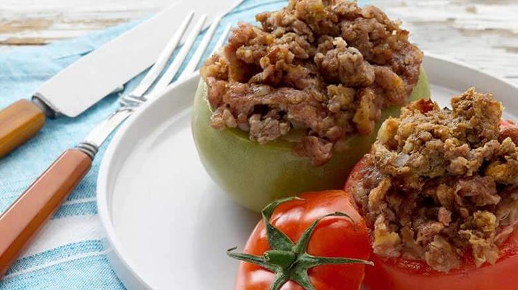 Sausage Stuffed Tomatoes