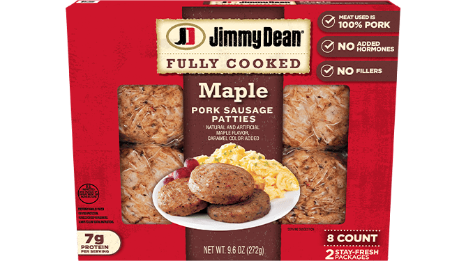 Jimmy Dean Fully Cooked Maple Pork Sausage Patties